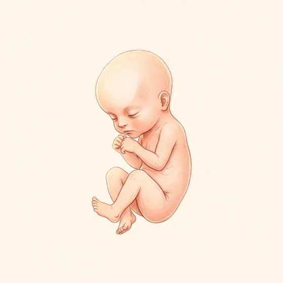 Baby in Schwangerschaftswoche 9